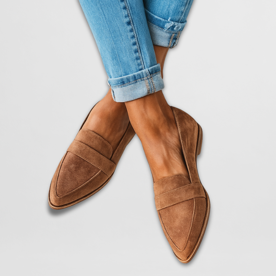 Avery - Minimalist Suede Loafers