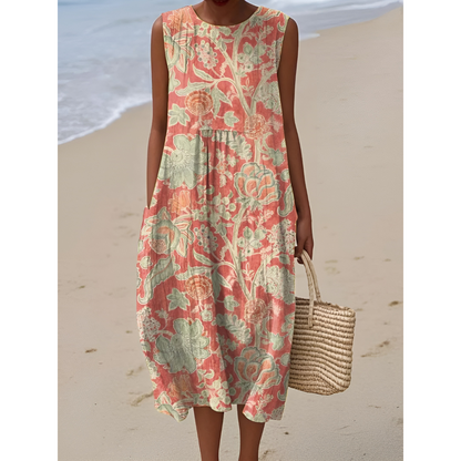 Mira | Vintage Garden Sleeveless Dress