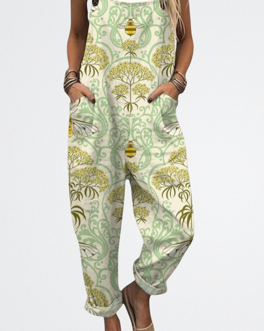 Thalia - Golden Blossom Jumpsuit