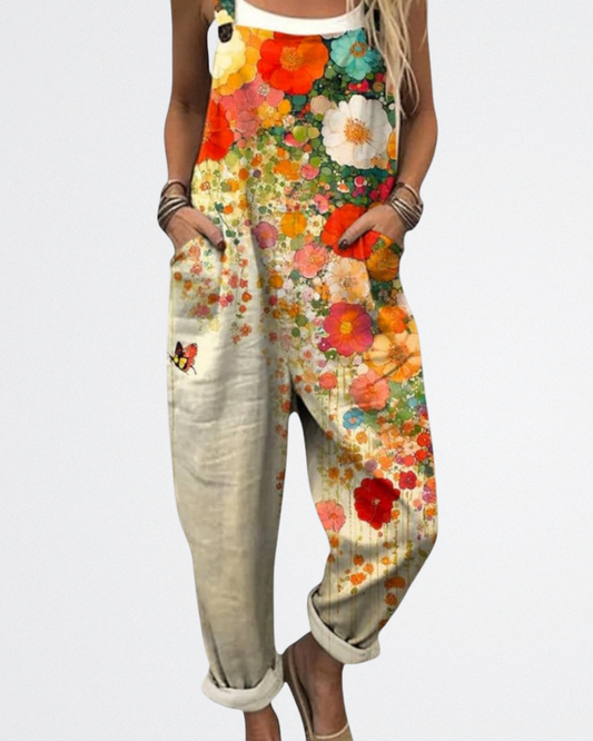 Isla - Petal Cascade Jumpsuit