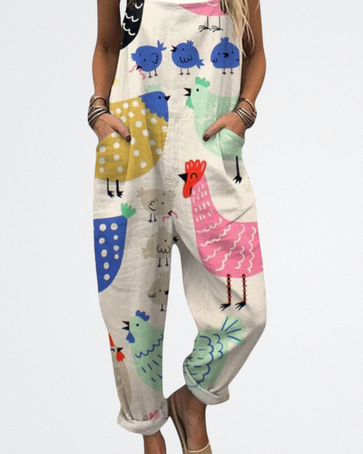 Camila - Playful Farm Jumpsuit