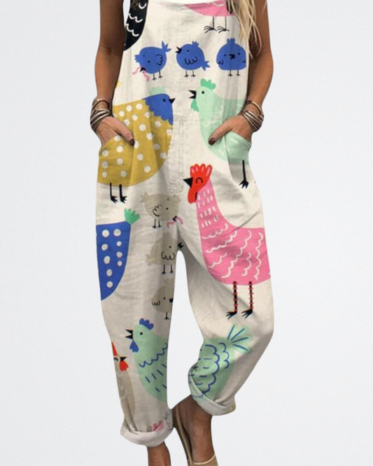 Camila - Playful Farm Jumpsuit