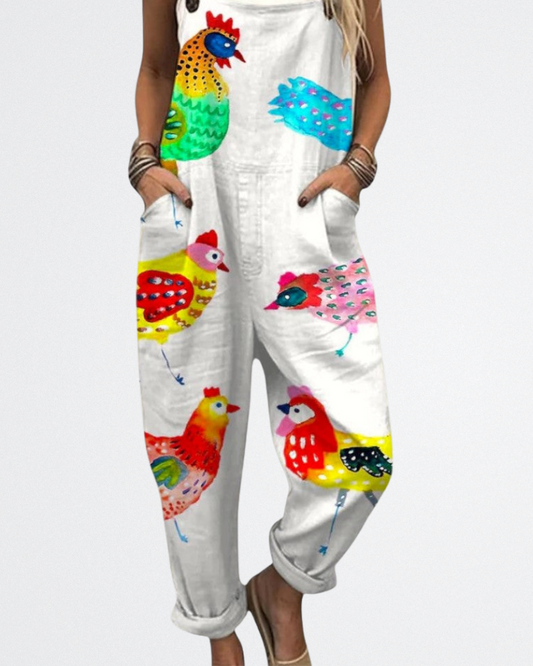 Lucinda - Rustic Rooster Jumpsuit