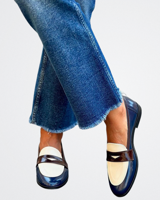 Autumn - Glossy Colorblock Loafers