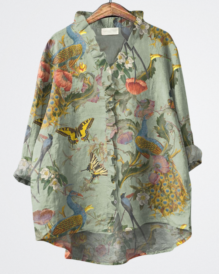Bianca - Botanical Linen Shirt
