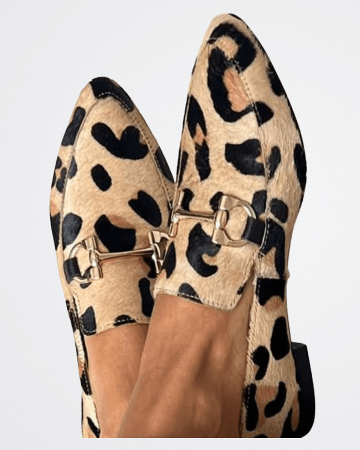 Sophie - Exotic Gold Bit Loafers