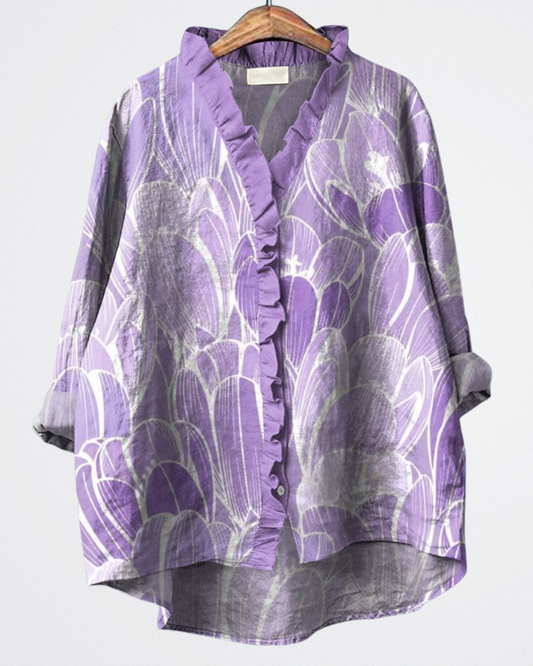 Clara - Bloom Linen Blouse