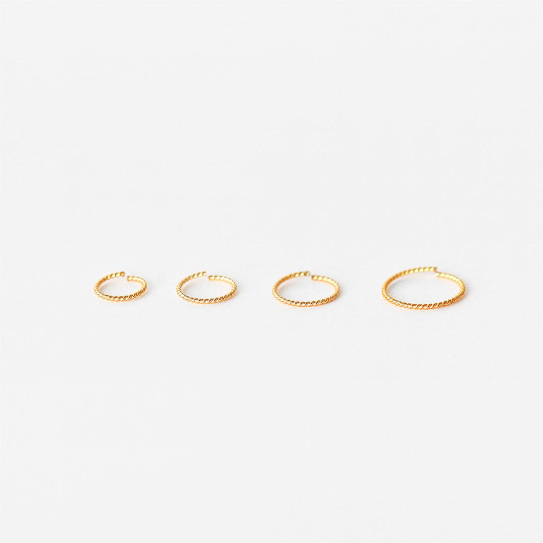 Purlles - Twisted Hoops for Ear and Nose Piercings