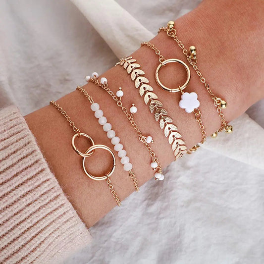 Gold-Accented Boho Bracelet in Elegant Packaging